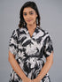 Amchoor Black Botanical Print Kurti Dress