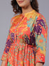 Amchoor Red Floral Print K-Dress