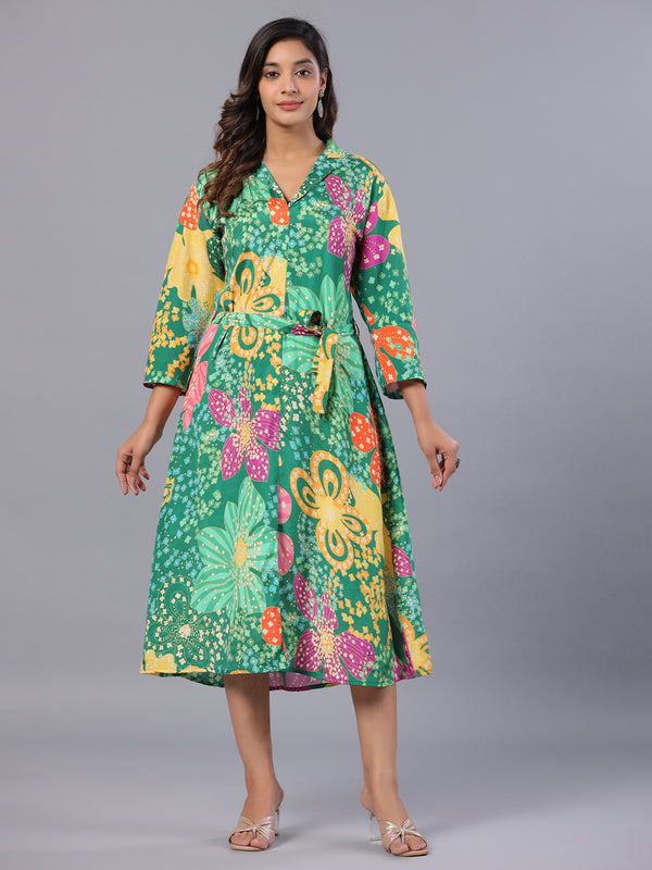 Amchoor-Green-Print-K-Dress