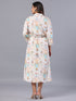 Amchoor White Floral Print K-Dress