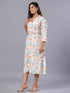 Amchoor White Floral Print K-Dress