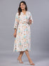 Amchoor White Floral Print K-Dress