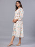 Amchoor White Floral Print K-Dress