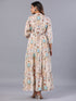 Amchoor Cream Floral Print K-Dress