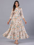 Amchoor Cream Floral Print K-Dress