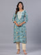 Amchoor Grey Floral Print Kurti