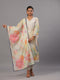 Cream Botanical Print Kurti Set