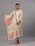 Cream Botanical Print Kurti Set