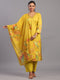Mustard Cotton Floral Kurti Set