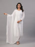 OffWhite Goergette Embroidered Kurti Set