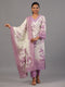 Purple Botanical Print Kurti Set