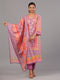 Purple Bandhani Print Kurta Set