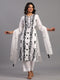 White Embroidered Kurti Set