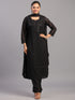 Black Goergette Embroidered Kurti Set