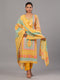 Mustard Bandhani Print Kurta Set