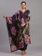 Black Cotton Abstract Print Kurti Set