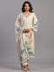 Cream Tropical Print Kurti Set