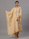 Mustard Cotton Printed Kurti Set