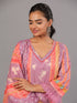 Purple Bandhani Print Kurta Set