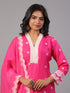 Fuchsia Embroidered Kurti Set
