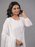 OffWhite Goergette Embroidered Kurti Set