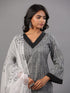 Black Stripped Print Kurti Set