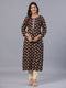 Amchoor Brown Paisley Print Kurti