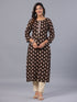Amchoor Brown Paisley Print Kurti