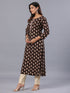 Amchoor Brown Paisley Print Kurti