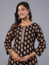 Amchoor Brown Paisley Print Kurti