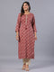 Amchoor Maroon Batik Print Kurti