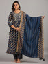 Amchoor Blue Embroidered Printed Kurti Sets