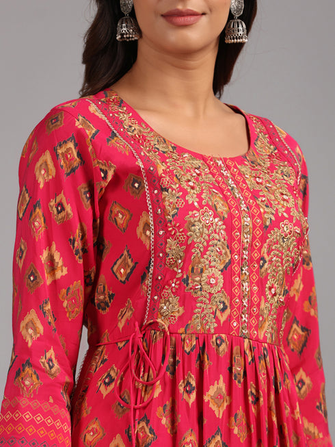 Amchoor-Pink-Embroidered-Printed-Kurti-Sets