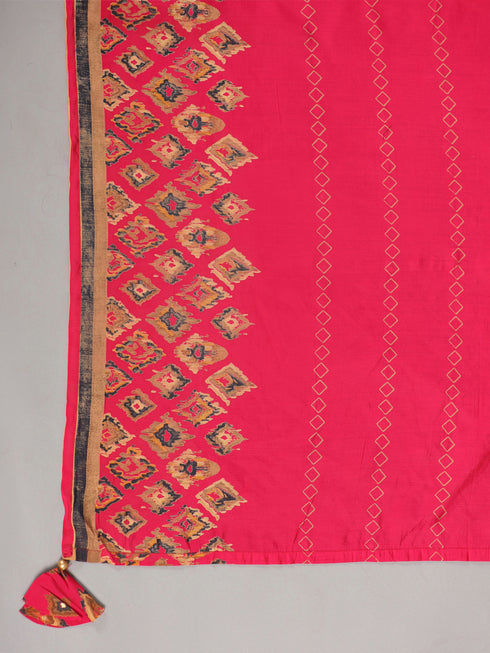 Amchoor-Pink-Embroidered-Printed-Kurti-Sets
