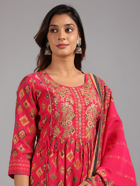 Amchoor-Pink-Embroidered-Printed-Kurti-Sets