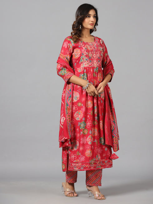 Amchoor Rani Floral Print Kurti Set