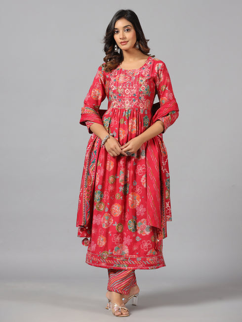 Amchoor Rani Floral Print Kurti Set