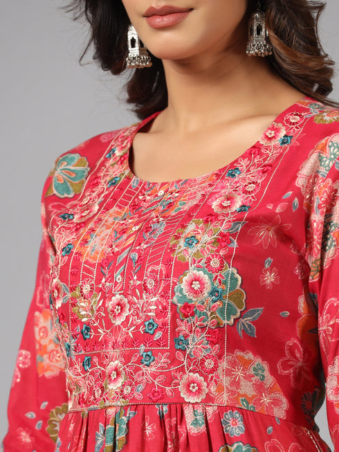 Amchoor Rani Floral Print Kurti Set