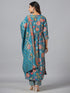 Amchoor T-Blue Floral Print kurti-set
