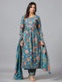 Amchoor T-Blue Floral Print kurti-set