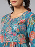 Amchoor T-Blue Floral Print kurti-set