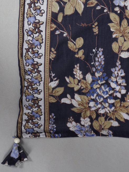 Amchoor Blue Floral print kurti set