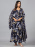 Amchoor Blue Floral print kurti set