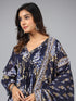 Amchoor Blue Floral print kurti set