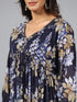Amchoor Blue Floral print kurti set