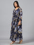 Amchoor Blue Floral print kurti set