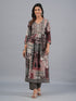 Amchoor Black Abstract Printed Kurti Set with Dupatta