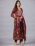 Amchoor-Wine-Embroidered-Printed-Kurti-Set