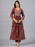 Amchoor-Wine-Embroidered-Printed-Kurti-Set