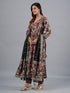 Amchoor Black Floral Printed Kurti Set with Dupatta
